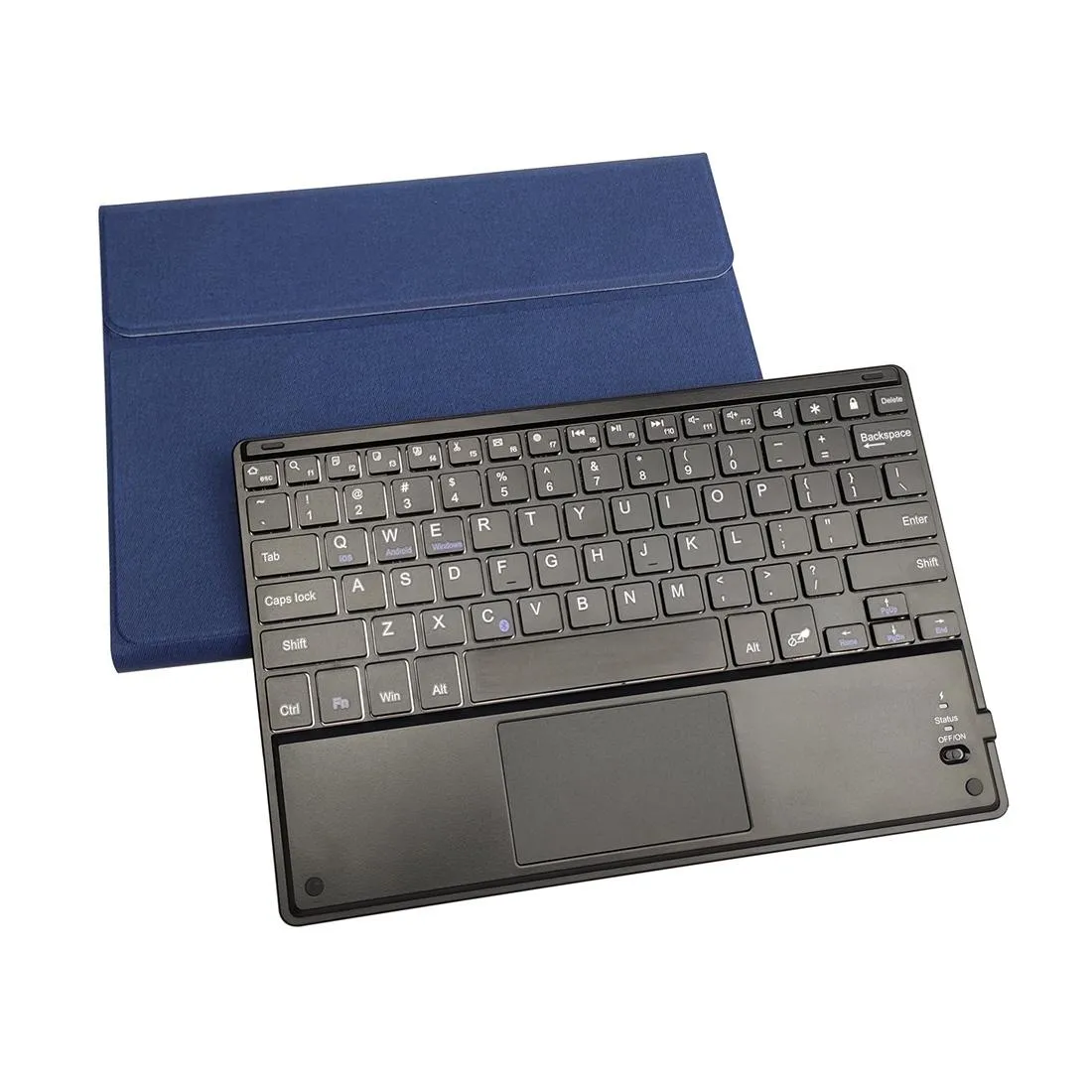 10.2 Ipad Keyboard Case With Touchpad Pen Slot & Bracket - Detachable Magnetic Silk Pattern Tpu