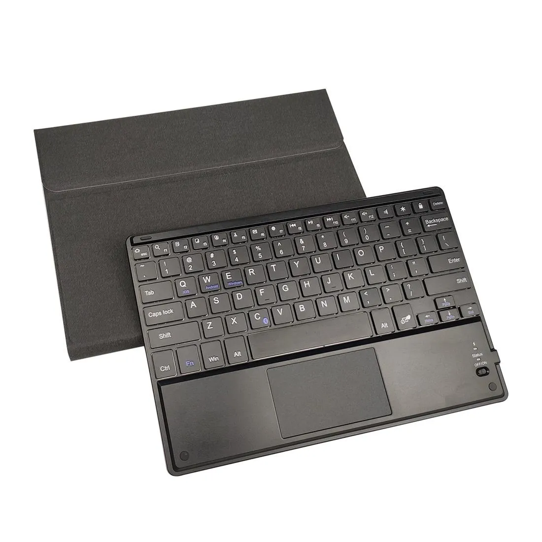 10.2 Ipad Keyboard Case With Touchpad Pen Slot & Bracket - Detachable Magnetic Silk Pattern Tpu