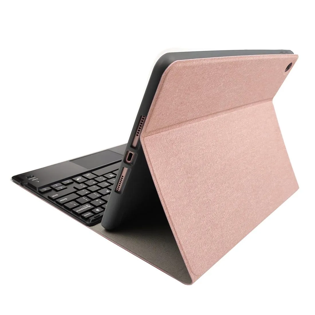 10.2 Ipad Keyboard Case With Touchpad Pen Slot & Bracket - Detachable Magnetic Silk Pattern Tpu