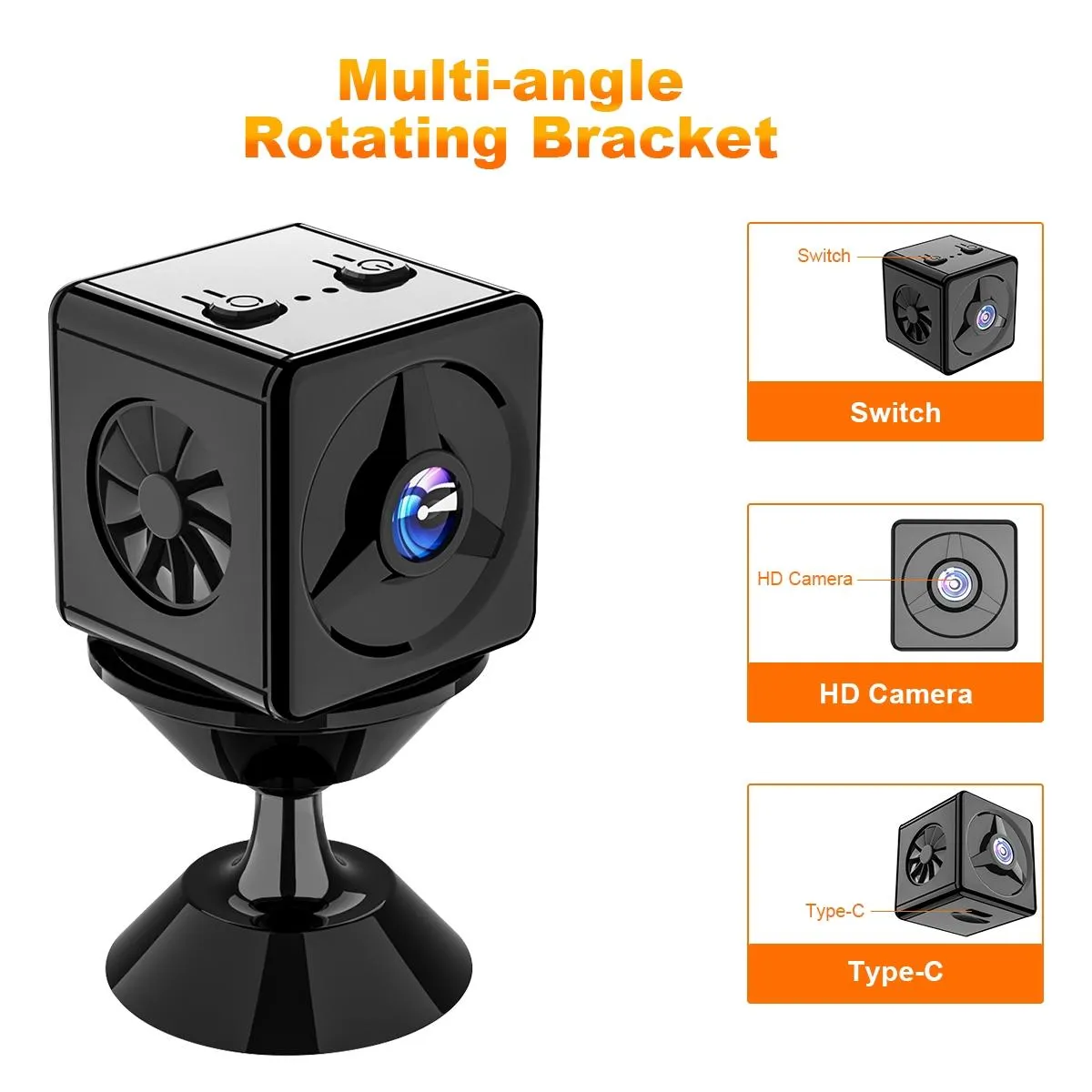 1080P Infrared Outdoor Hd Night Vision Camera - Black