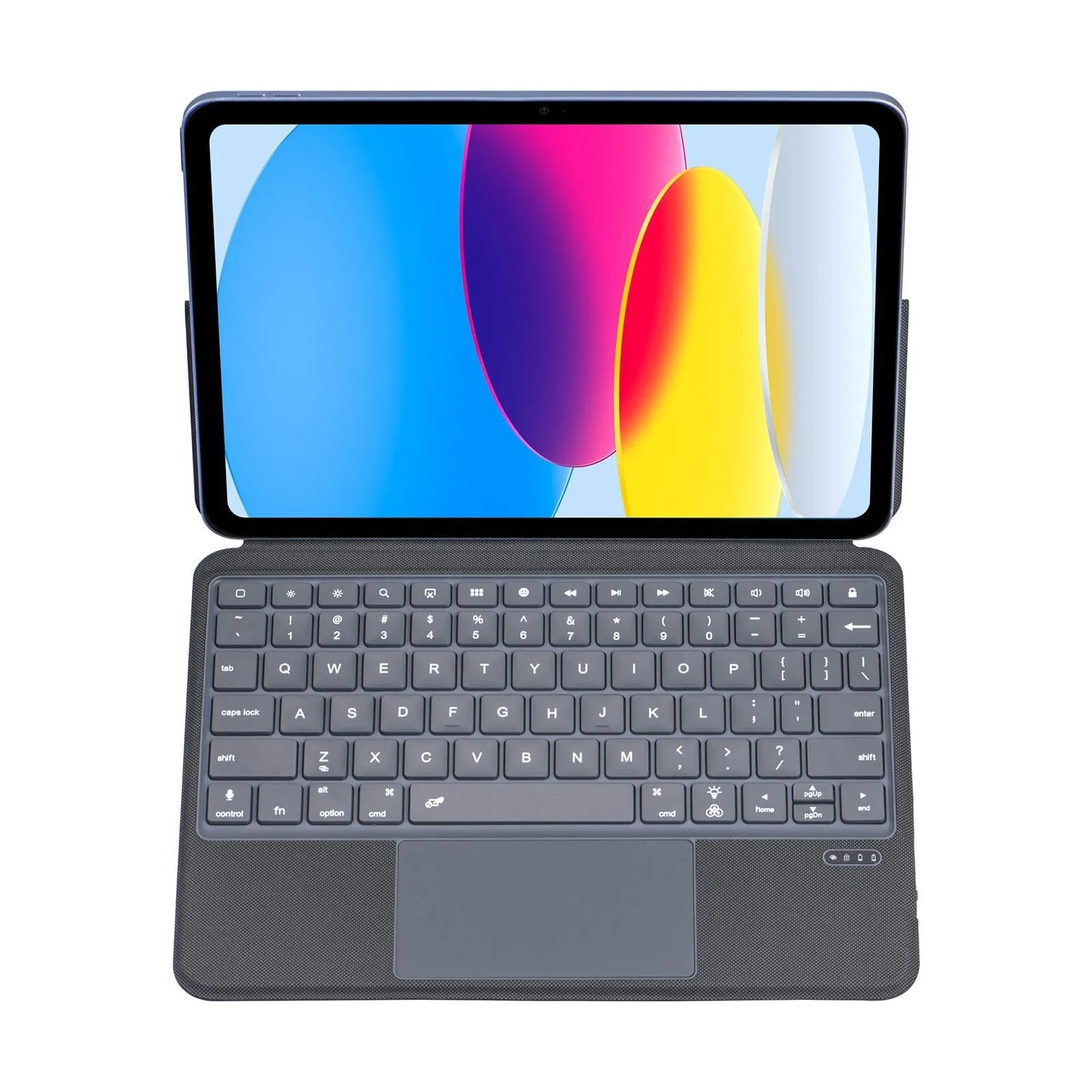 10.9 Ipad 10Th Gen 2022 Bluetooth Keyboard Case - Black Leather With Backlight