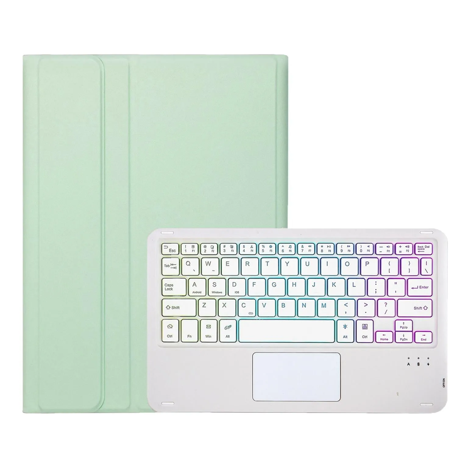 11 Lambskin Texture Bluetooth Keyboard Tablet Case With Pen Slot For Ipad Pro 2024