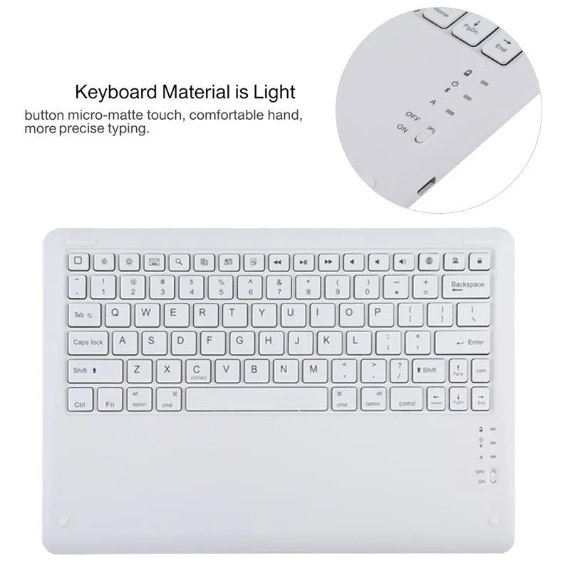 12.9 Ipad Pro 2020 Bluetooth Leather Case With Detachable Holder