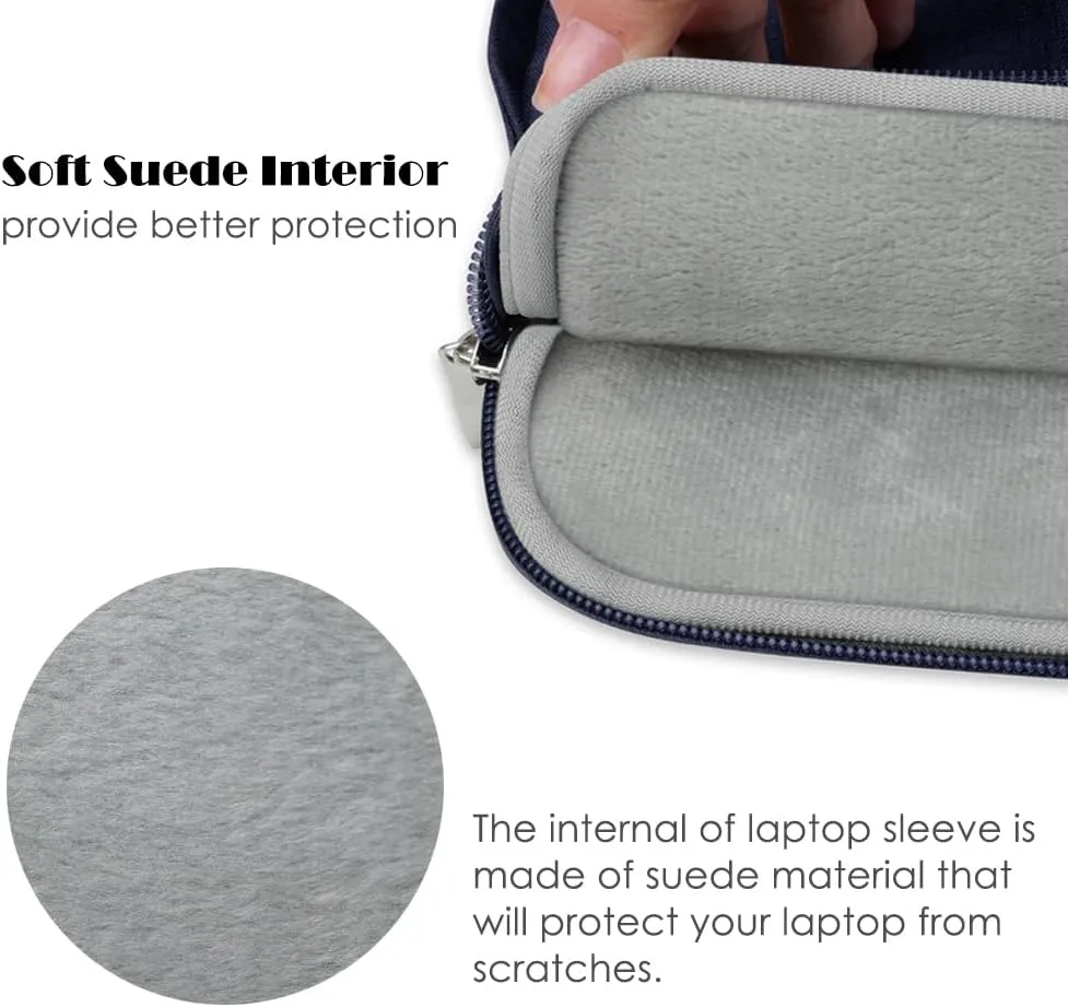 13-Inch Laptop Sleeve Case with Handle for 2025-2022 MacBook Air 13.6" with M4 M3 M2 Chip (A3240 & A3113 & A2681) & for MacBook Pro 13.3"(M2) Travelling Carrying Canvas Bag Accessories (Deep Blue)
