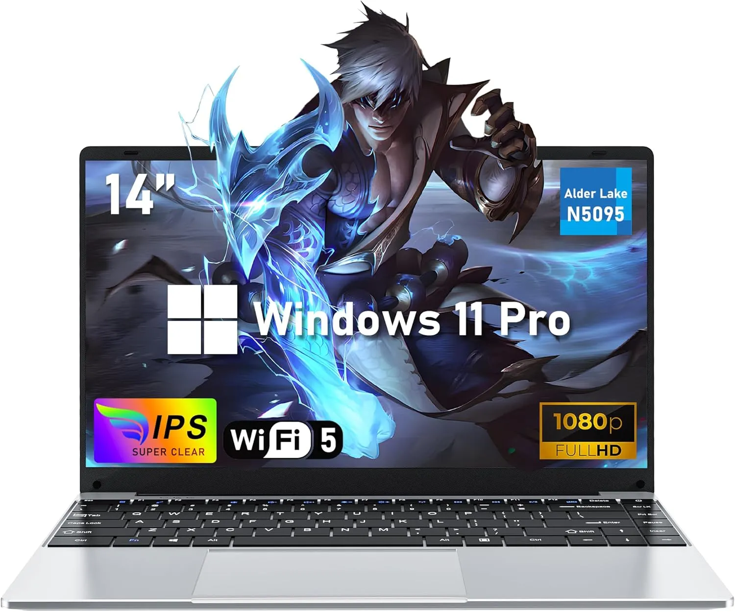 14 Inch Laptop Computer,16GB RAM 512GB SSD,N5095 4C/4T Processor(up to 2.9Ghz),UHD Graphics,14 FHD 1920 * 1080 Display,WiFi 5,BT4.2