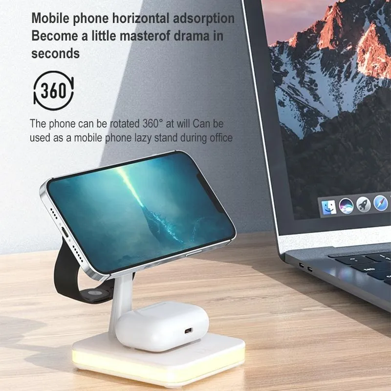 15W Wireless Fast Charger With 360 Rotating Holder