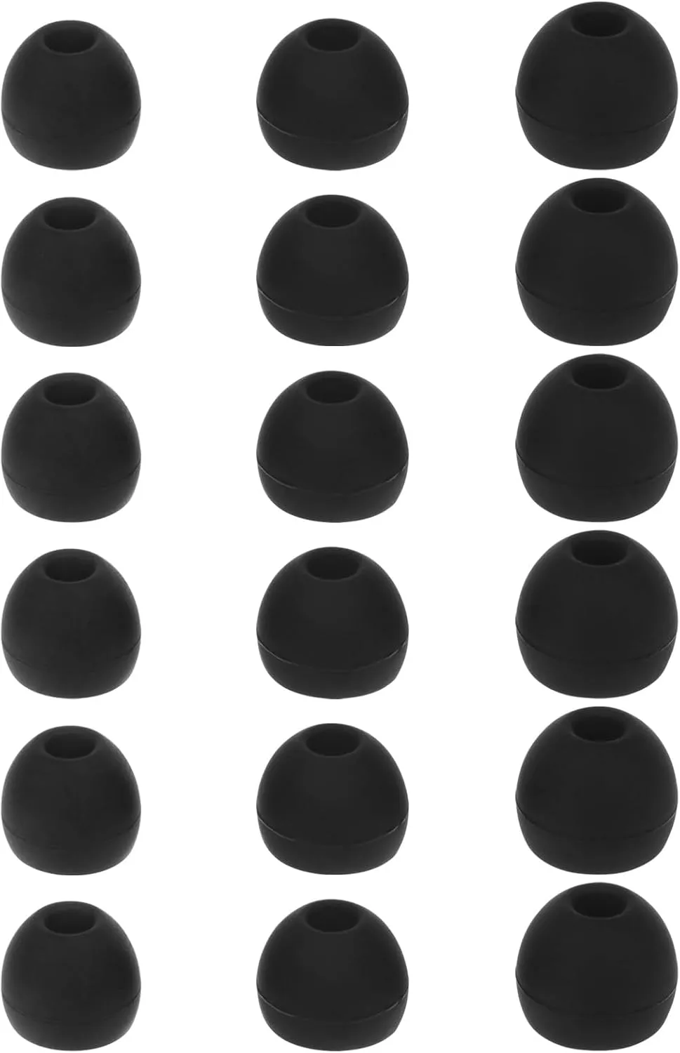18pcs/ Soft Silicone Ear Tip Replacement Earbuds for in-Ear Headphones Earphones Access Black Colorless Clear