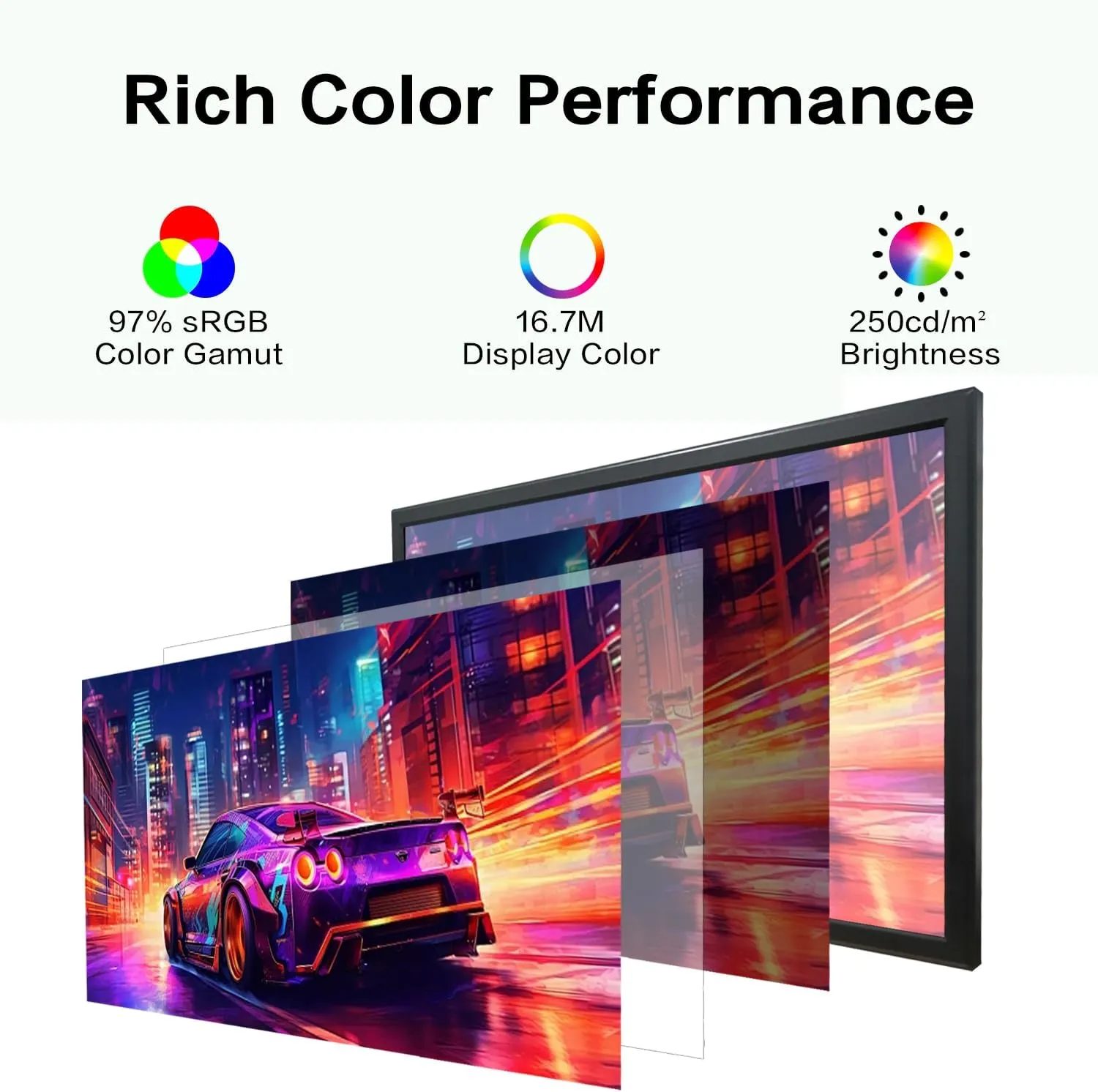 19 Inch PC Desktop Monitor 1440x900, Dual Built-in Speakers, 60Hz, 5ms, Computer Display Low-Blue Light LED Monitors, HDMI, VGA, VESA Mountable Business Screen, Black