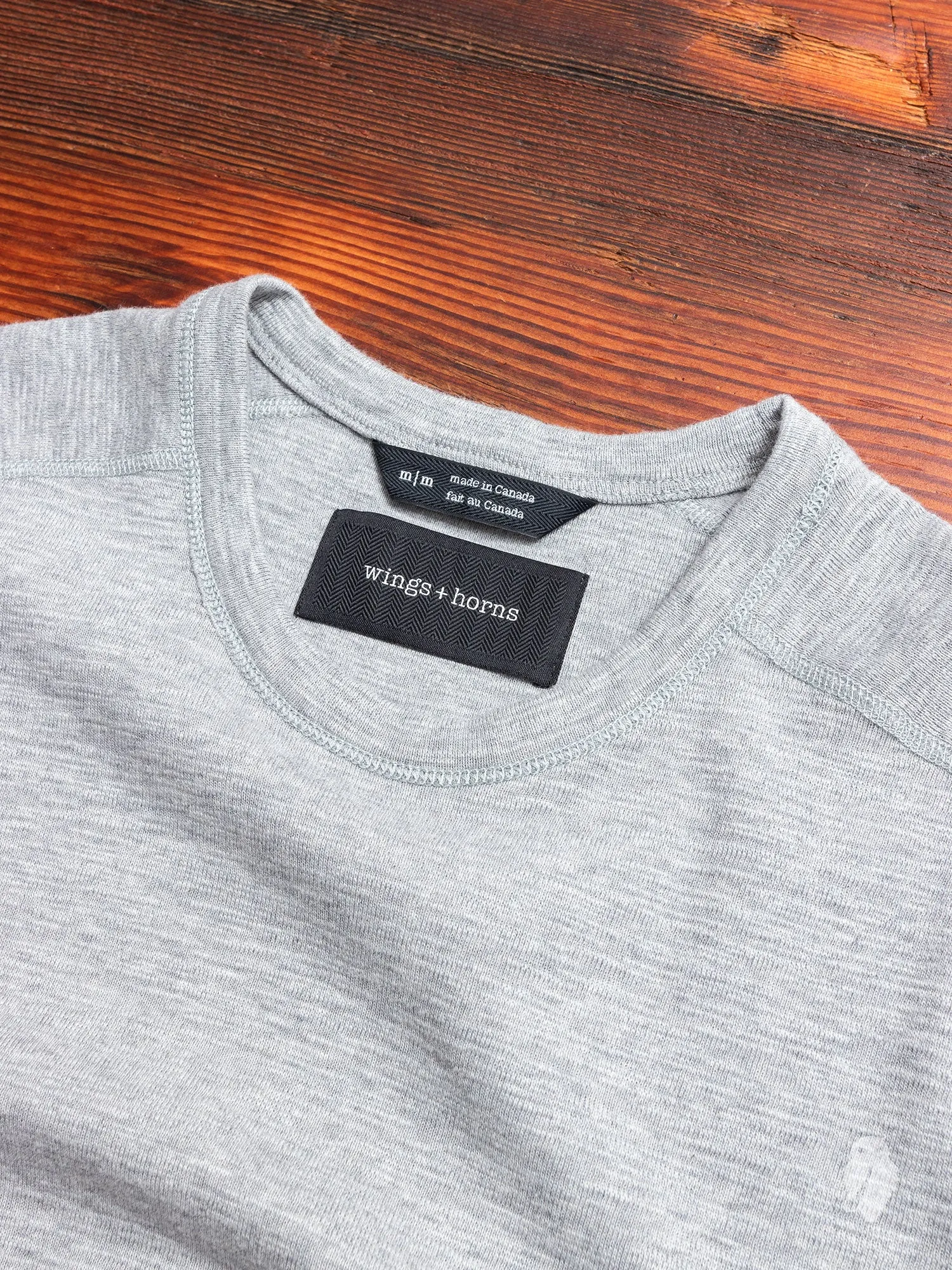 1x1 Slub T-Shirt in Heather Grey