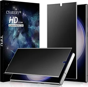 2 Pack 4 Way 360  Matte Privacy Screen Protector for Samsung Galaxy S23 Ultra 6.8 Inch[Not Glass], Anti-Scratch, Anti-Glare, Support fingerprint