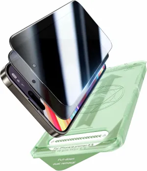 2 PACK for iPhone 16 Pro Max Privacy Screen Protector 6.9 Inch, 10s Auto Dust-Elimination Installation, 100% Anti Spy, 9H Tempered Glass, Scratch Resistant, Full Edge Coverage