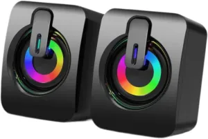 2 Pieces USB Mini Speaker Computer Speaker Stereo