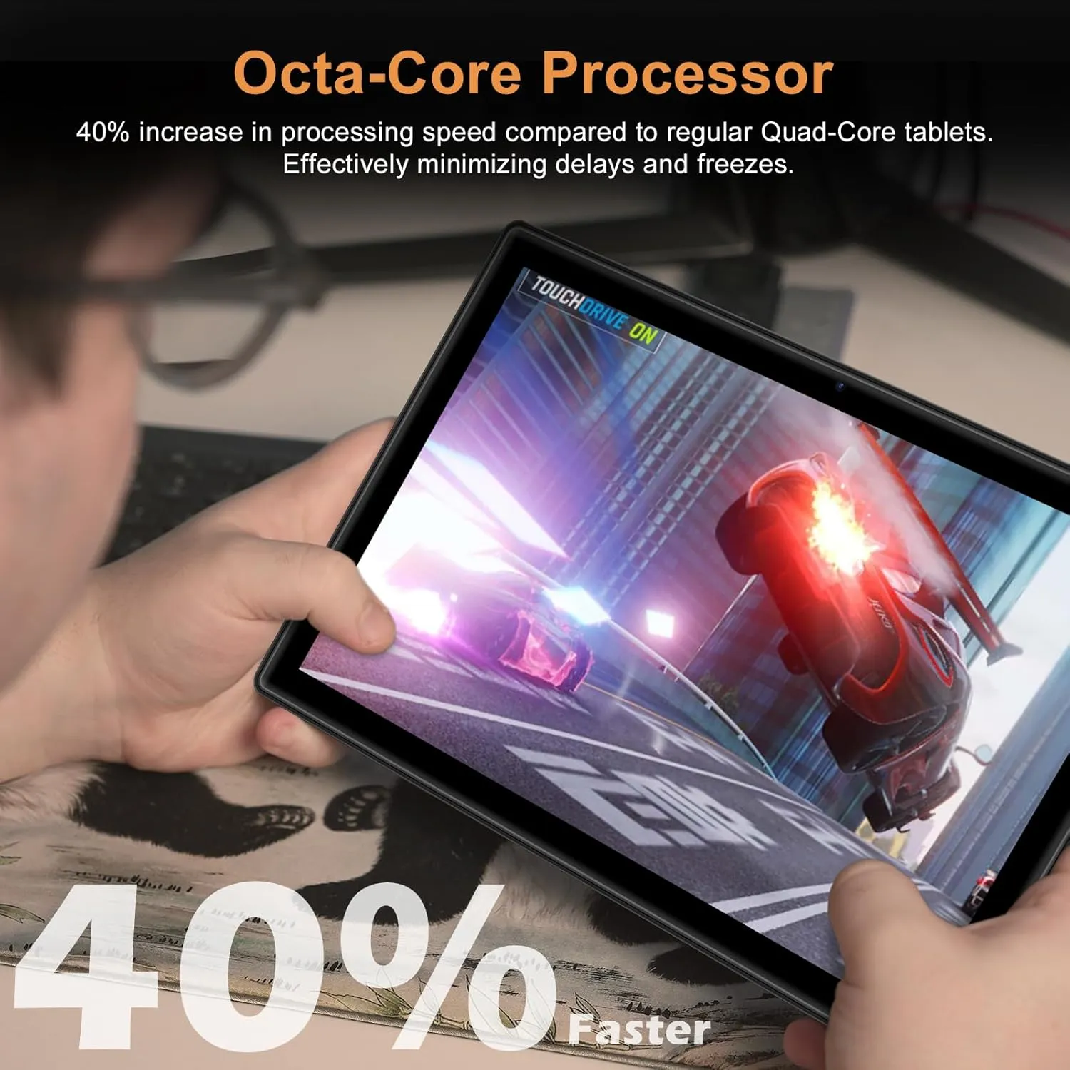 2025 Android 13 Tablet 10.1" - 8GB RAM 64GB Storage | Octa-Core Processor | 512GB Expandable | 7000mAh Battery | HD IPS Touchscreen | Dual Camera WiFi