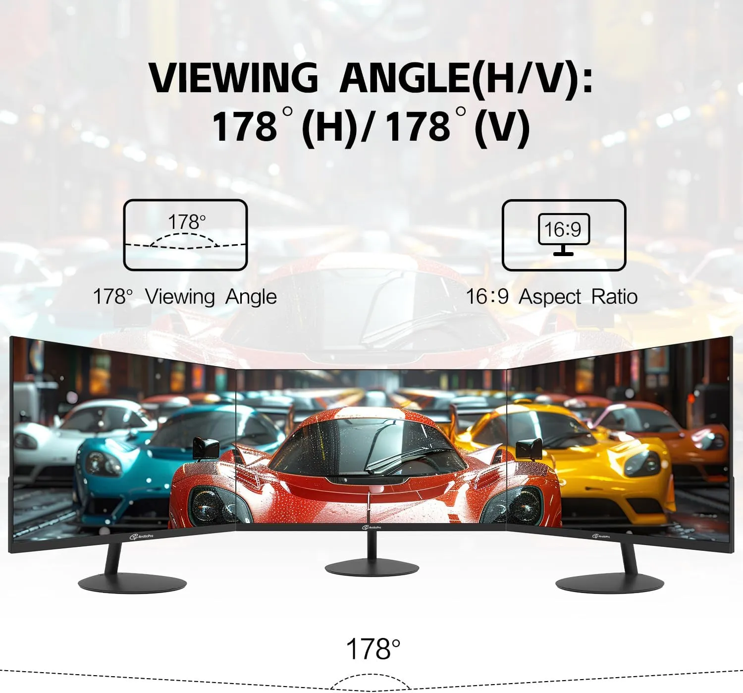 22 inch Class Thin Full HD (1920 x 1080p) Computer Monitor, 100Hz Refresh Rate, 3-Sided Frameless, Ultra Slim, VESA, LowBlue Mode, Tilt Adjust, HDMI *1, VGA*1