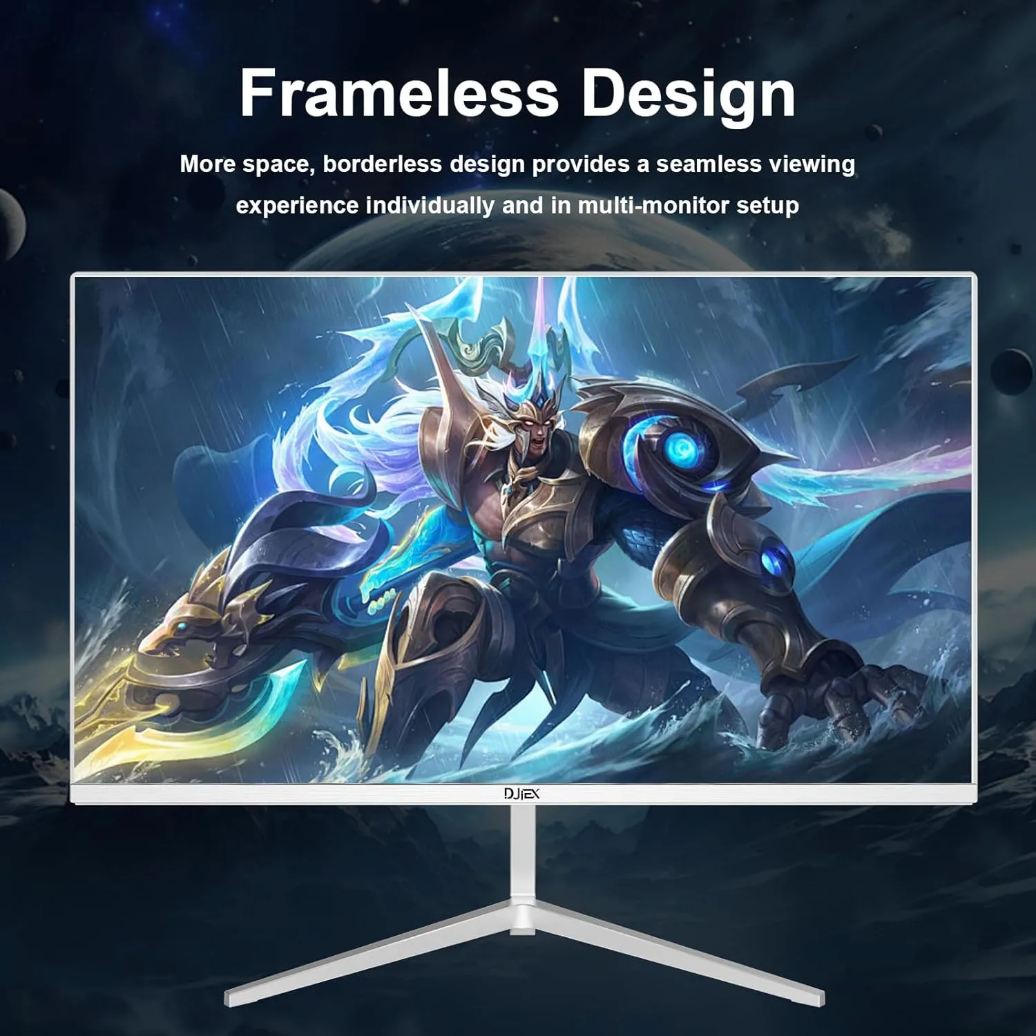 24 inch Gaming Computer Monitor FHD 1920x1080p 75Hz Refresh Rate 16:9 Aspect Ratio Ergonomic Tilt Sync Visual Experience for Work & Play Home Office Support Wall Mount Install75 * 75mm