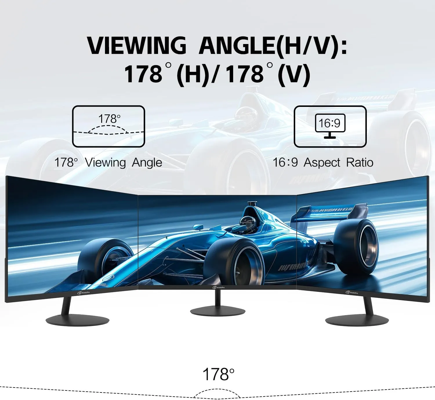 25inch Gaming Monitor 180Hz, FHD 1080p, IPS Panel, 0.5ms Response Time, Adaptive sync, PC Computer Monitor, 3-Sided Frameless, Ultra Slim, 100% sRGB, Bluelight Filter, DP*1, HDMI*1