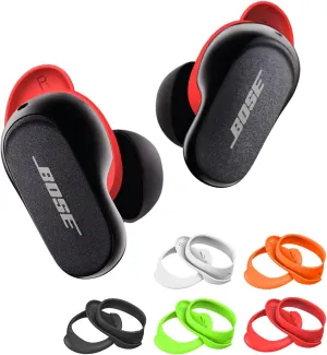 5 Pairs Bose QuietComfort Earbuds II 2022 Replacement Wingtip,YINPINJIA[Fit in The Charging Case]Silicone EarTips Accessories Compatible with Bose QuietComfort Earbuds II(Black/Blue/Red/Orange/Green)