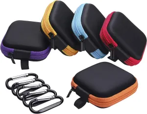 5 Pieces in Ear Bud Earphone Headset Headphone Case Mini Storage Carrying Pouch Bag