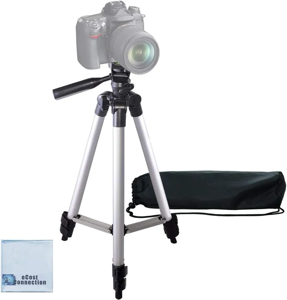 50" Inch Camera Tripod   Water Resistant Carrying Case   Frenzy Deals Microfiber Cloth