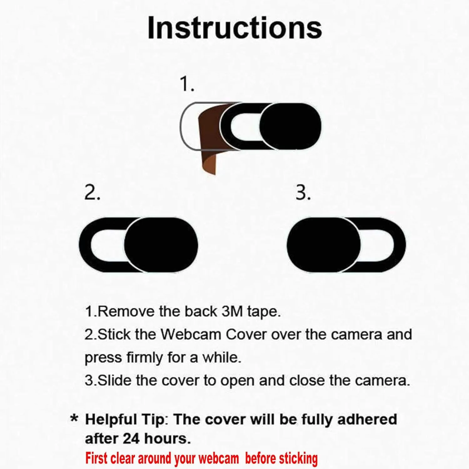 [6 Pack] Webcam Cover Slide 0.027in Ultra Thin Web Camera Cover fits Laptop, Desktop, PC, Macboook Pro, iMac, Mac Mini, Computer, Smartphone,Protect Your Privacy and Security,Strong Adhensive-Black