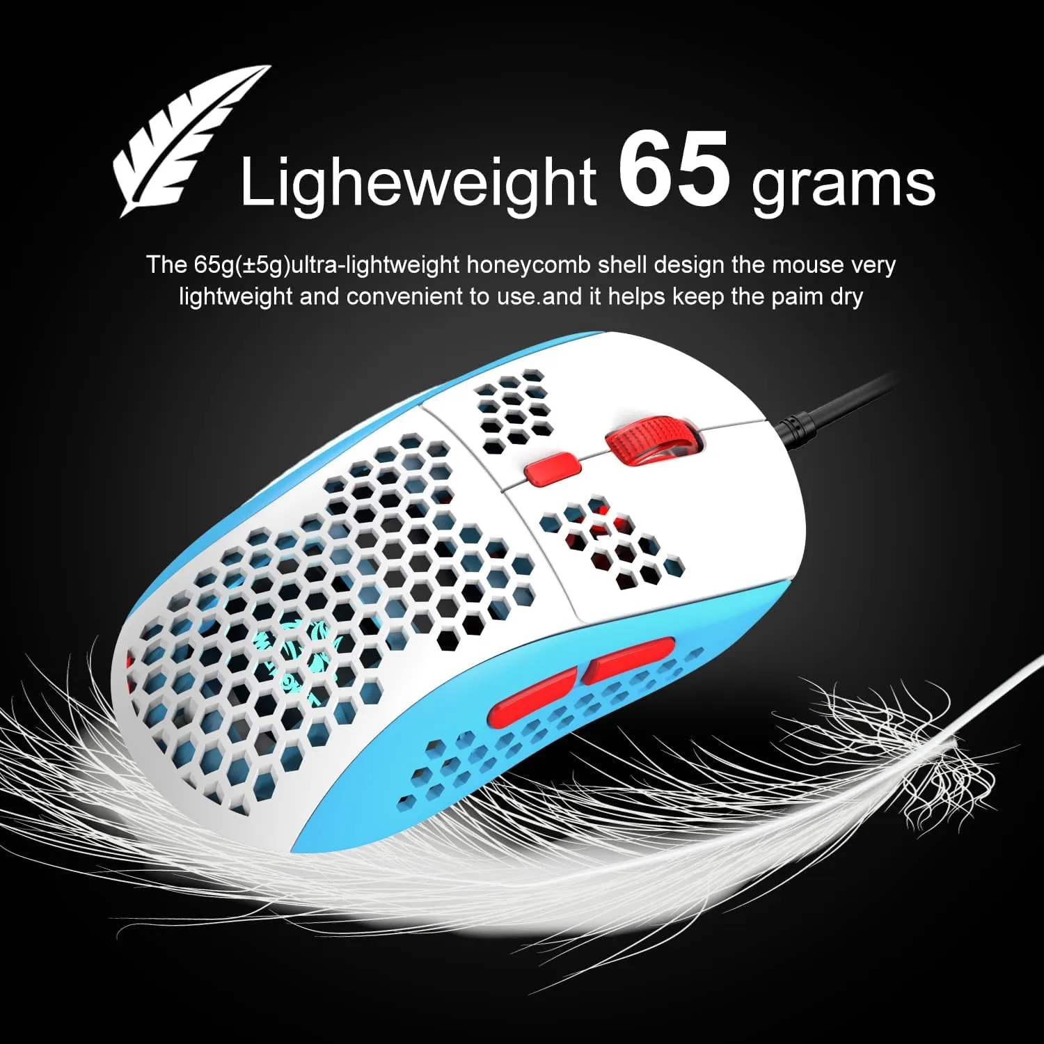 60% Gaming Keyboard and Mouse Combo Samll Mini RGB Backlight Mechanical Feeling and Honeycomb Optical Mouse, Mouse pad for Gamers and Typists