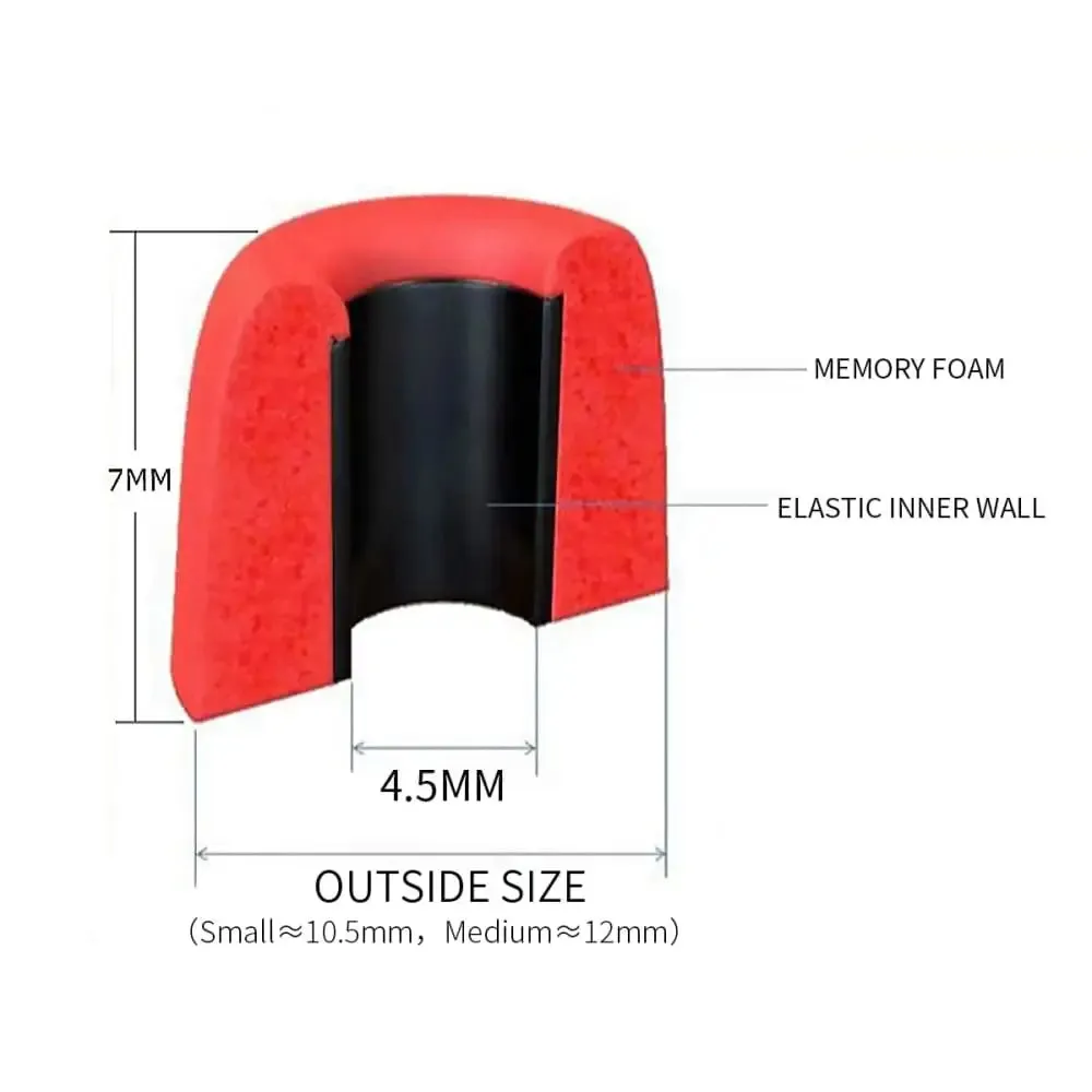 6pcs Noise Reducing Memory Form Ear Tips for Xiaomi Redmi Buds 3 Pro Tws