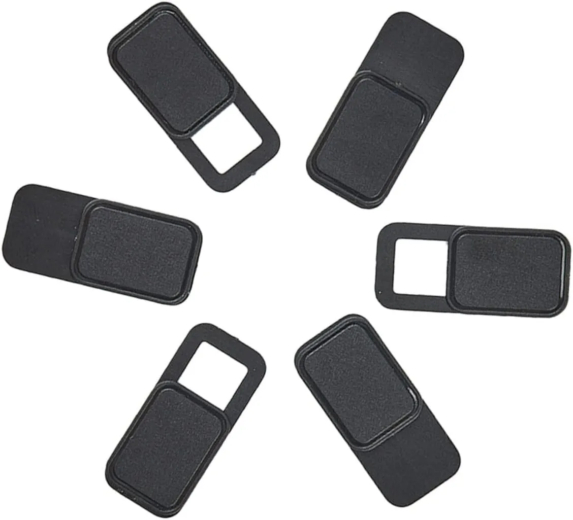 6Pcs Smartphone Webcam Cover Slider Oval Shaped Camera Shutter for Laptop Tablet Phone Privacy Protection from Hackers Easy to Use Durable Design Black