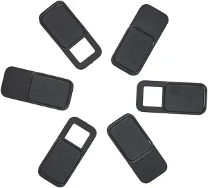 6Pcs Smartphone Webcam Cover Slider Oval Shaped Camera Shutter for Laptop Tablet Phone Privacy Protection from Hackers Easy to Use Durable Design Black