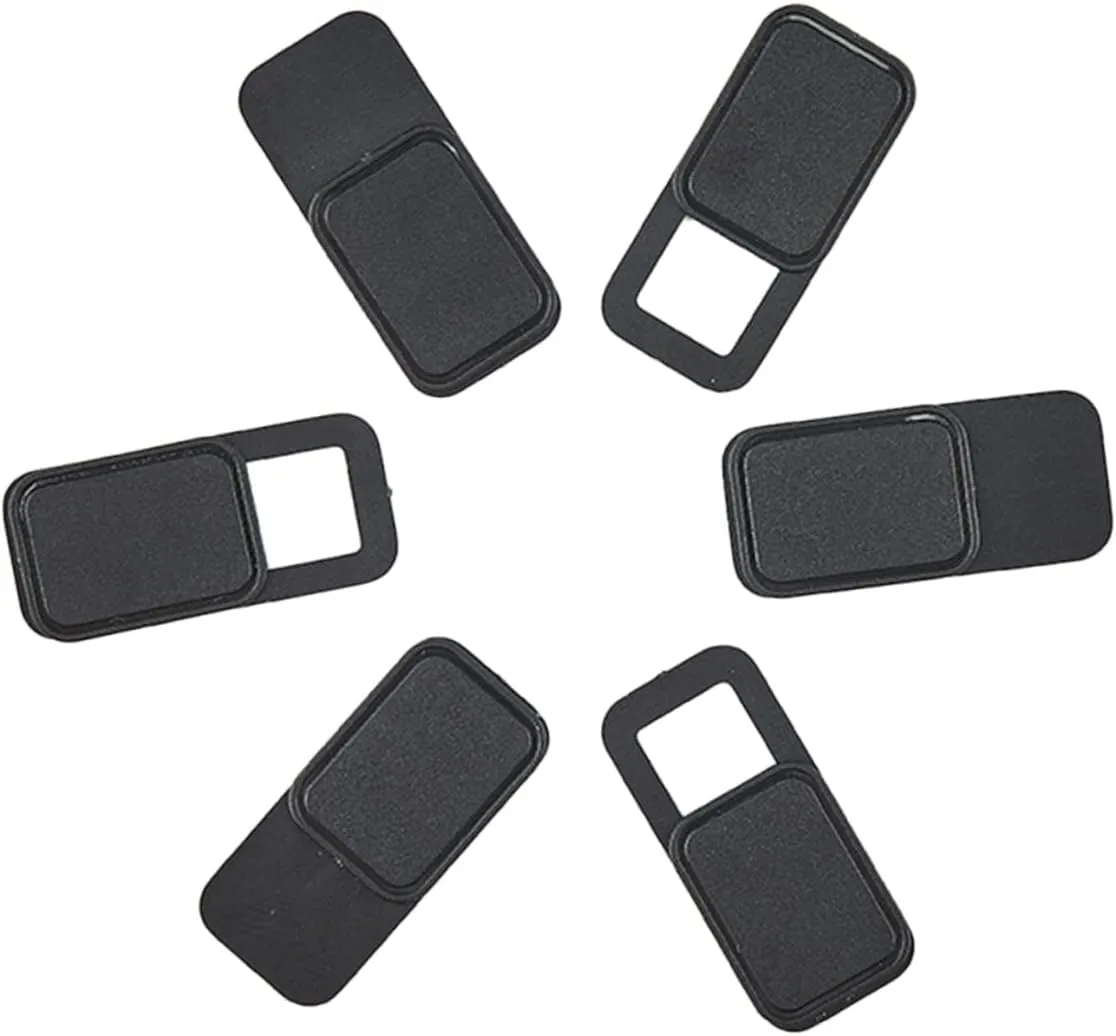 6Pcs Webcam Cover Slider for Laptop Tablet Phone Privacy Protection Shutter Easy to Use Black Simple Block Hackers Ensure Security