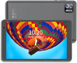 8 inch Tablet Android 13 Tablets,Quad-Core Tablet PC,8GB RAM 64GB ROM 512GB Expand,5000mAh Battery, 2 8MP Dual Cameras, Bluetooth, 2.4G/5G WiFi Tablets(Gray)