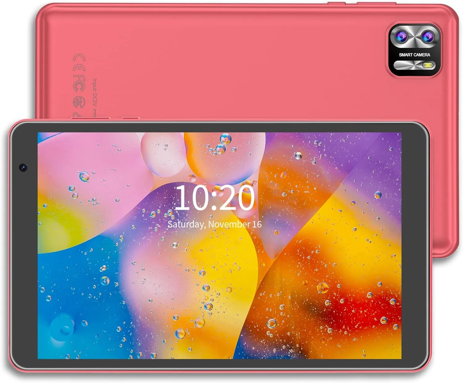 8 inch Tablet Android 13 Tablets,Quad-Core Tablet PC,8GB RAM 64GB ROM,5000mAh Battery, 2 8MP Dual Cameras, Bluetooth, 2.4G/5G WiFi Tablets(Pink)