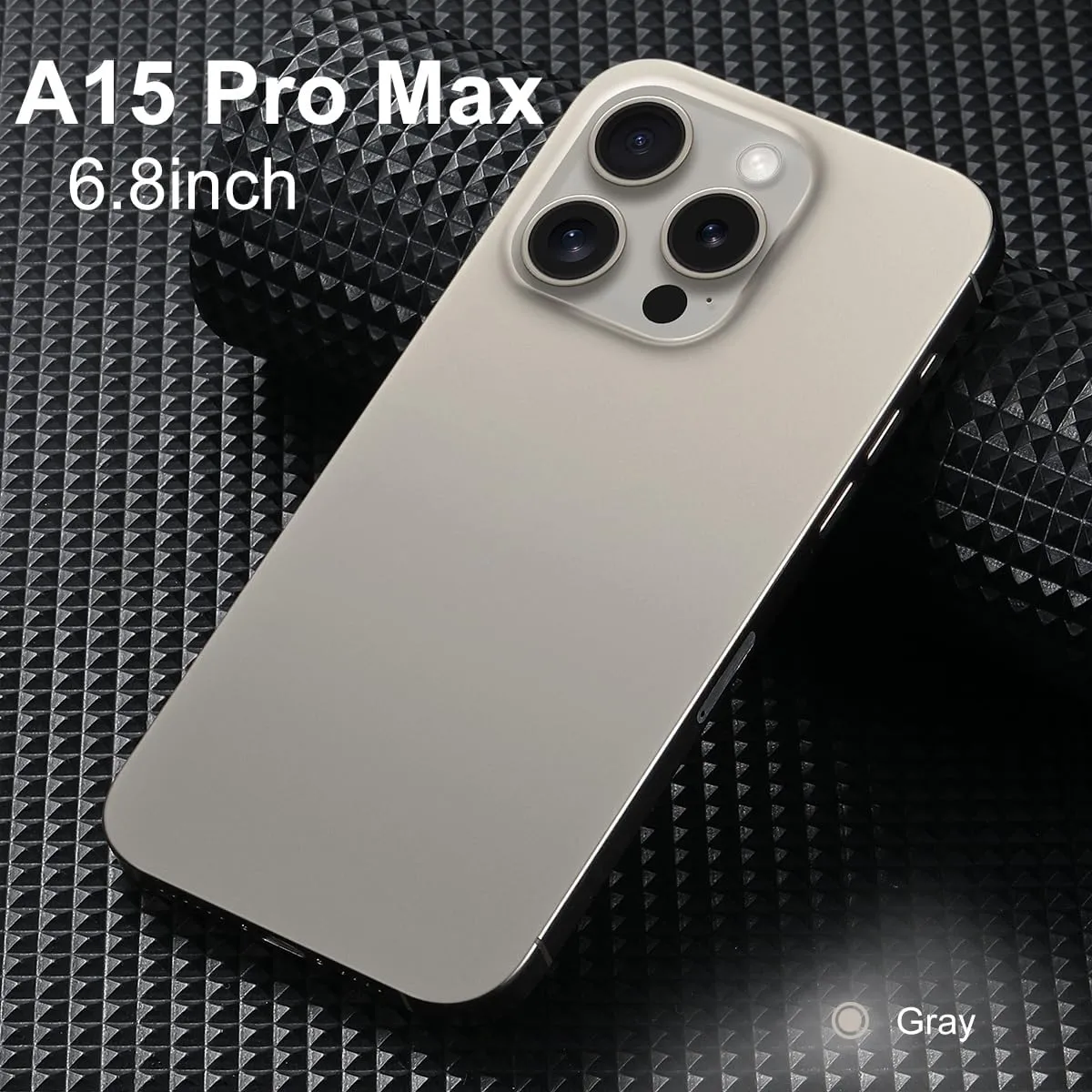 A15 Promax Unlocked 5G Cellphone 2024 Android 13 Phones with 6.8" FHD Screen Smartphones 48MP 108MP 6800 mAh|Dual SIM|Face ID Snapdragon 8cen2 Android Phone(Grizzly)