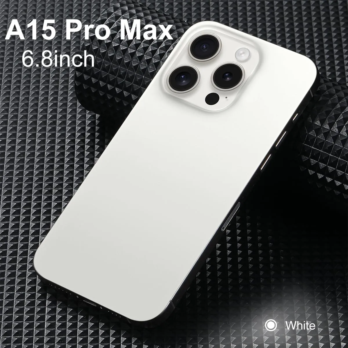 A15 Promax Unlocked 5G Cellphone 2024 Android 13 Phones with 6.8" FHD Screen Smartphones 48MP 108MP 6800 mAh|Dual SIM|Face ID Snapdragon 8cen2 Android Phone(White)