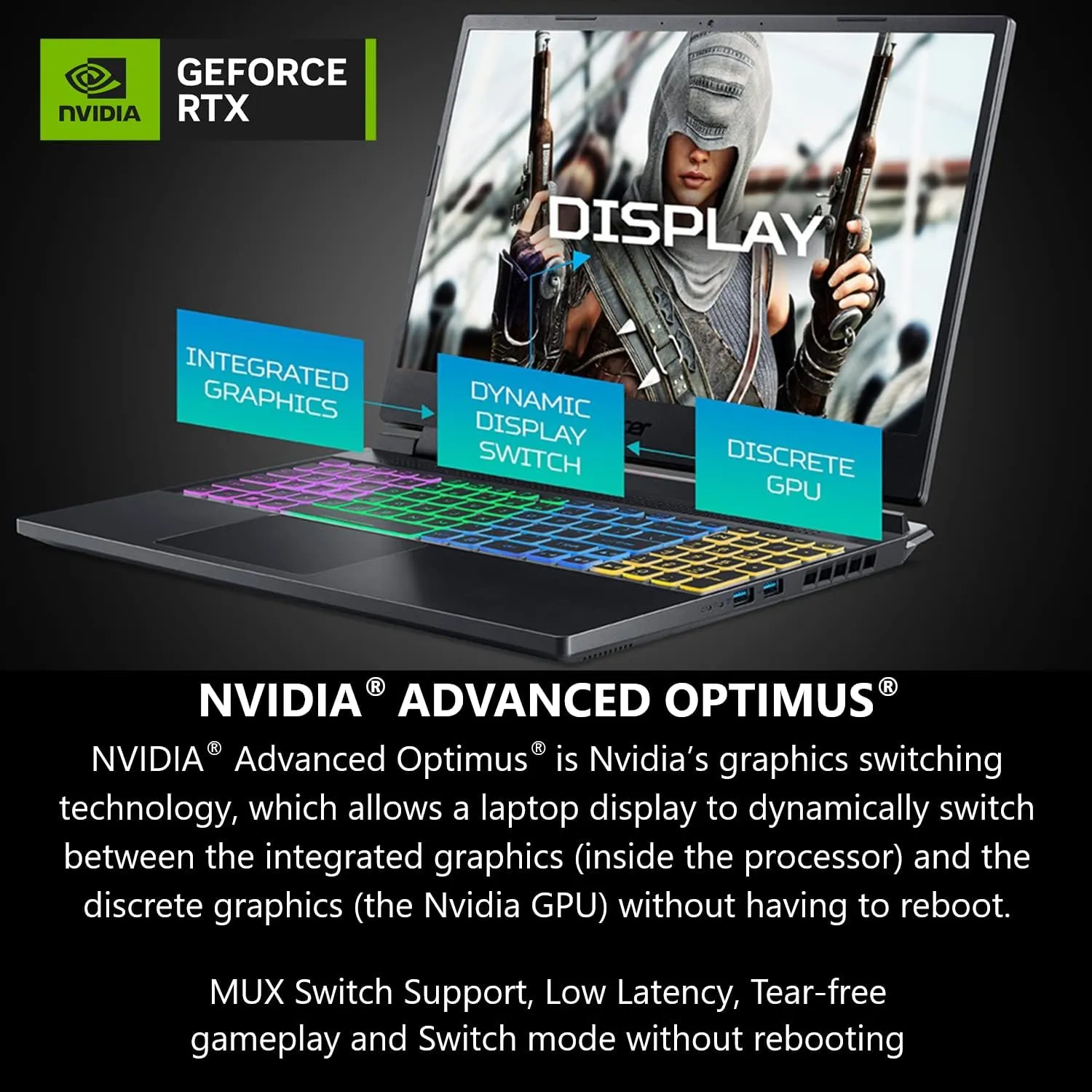 Acer Nitro 16 Gaming Laptop | AMD Ryzen 7 7840HS OctaCore CPU | NVIDIA GeForce RTX 4060 Laptop GPU | 16" WUXGA 165Hz IPS Display | 16GB DDR5 | 1TB Gen 4 SSD | WiFi 6E | RGB Backlit KB | AN16-41-R4CY