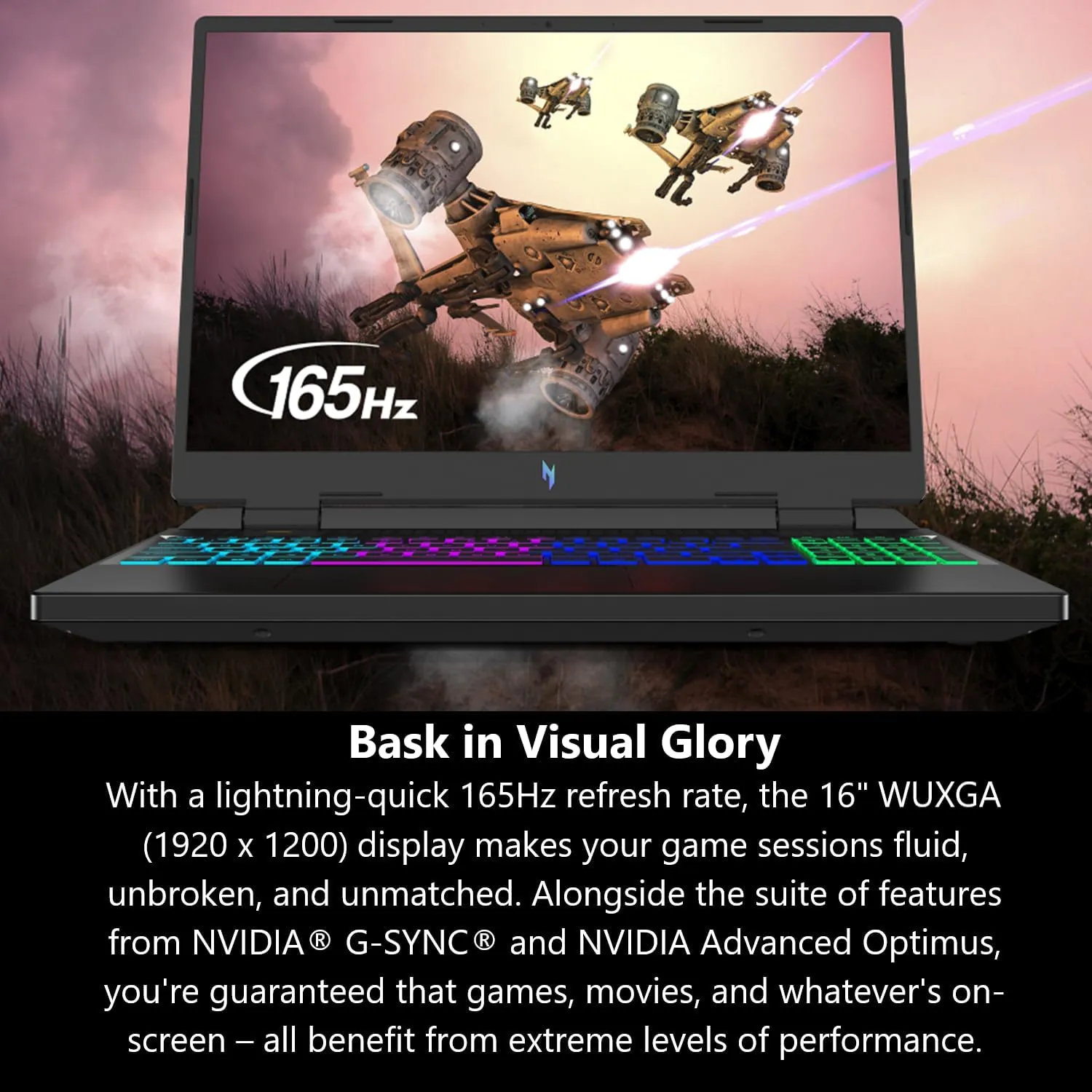 Acer Nitro 16 Gaming Laptop | AMD Ryzen 7 7840HS OctaCore CPU | NVIDIA GeForce RTX 4060 Laptop GPU | 16" WUXGA 165Hz IPS Display | 16GB DDR5 | 512GB Gen 4 SSD | WiFi 6E | RGB Backlit KB | AN16-41-R1WE