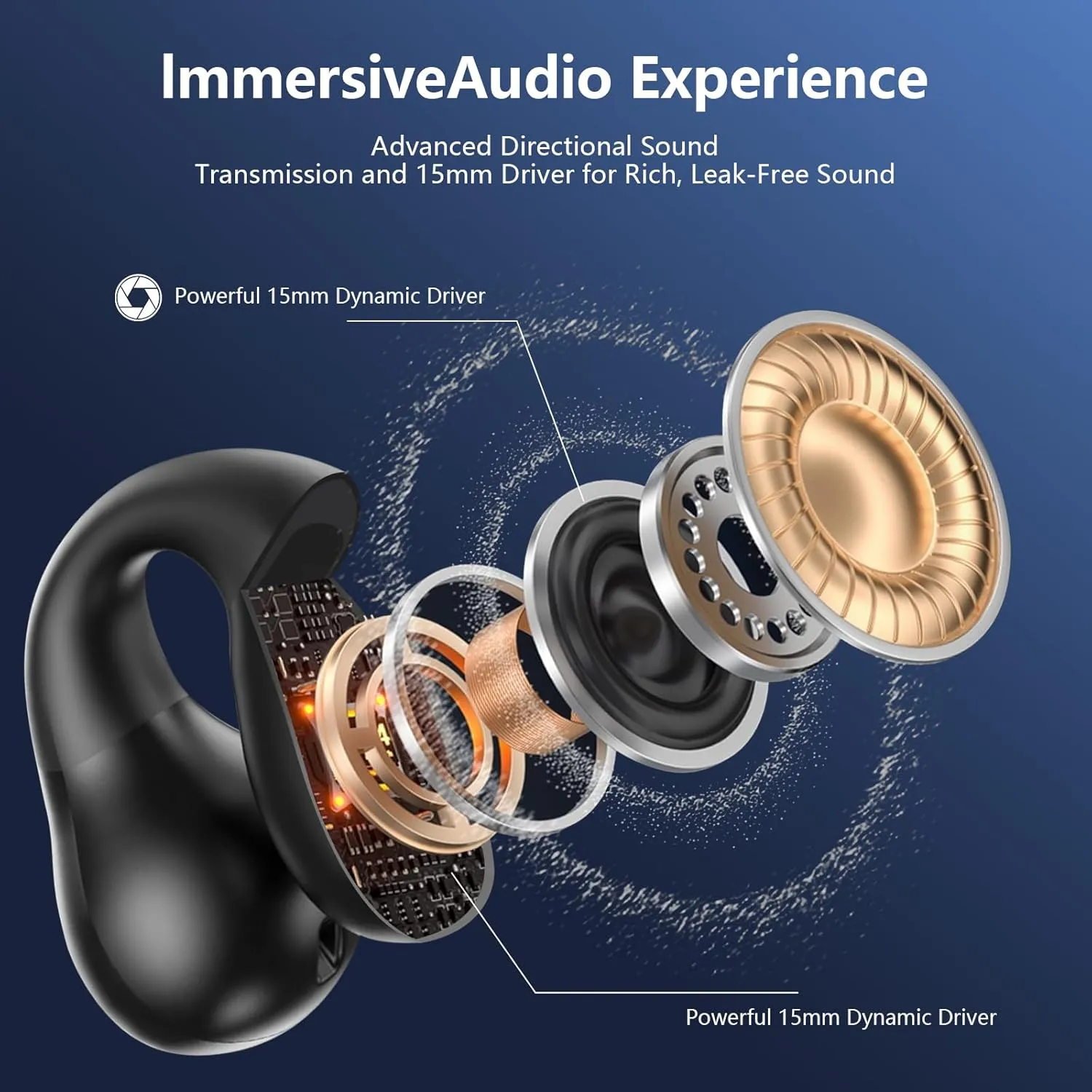 AI Language Translation Earbuds, Clip on Earbuds Wireless Headphones Real-Time Translator for 144 Languages & Accents Headphones Translator Ideal for Travel Business Learning Translation Device