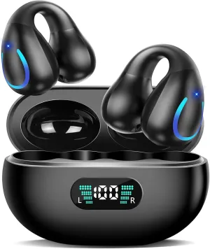 AI Language Translation Earbuds, Clip on Earbuds Wireless Headphones Real-Time Translator for 144 Languages & Accents Headphones Translator Ideal for Travel Business Learning Translation Device