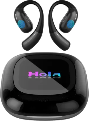 AI Translation Earbuds Real Time Powered by ChatGPT,LCD Touch Screen OWS Translator for 147 Languages & Accents,Audifonos Traductores Ingls Espaol,Translation Device, Ideal for Travel/Business,Black