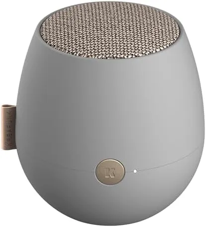 aJAZZ Portable Bluetooth Speaker, Water Resistant (IPX5) and Durable, Up to 30 Hours of Wireless Play, Voice Assistant, Stereo Sound, Quick Charge, for Indoors and Outdoors (Grey)