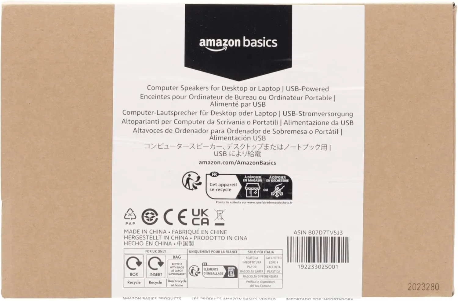 Amazon Basics USB-Powered Computer Speakers for Desktop or Laptop PC with Volume Control, Plug-N-Play, Black