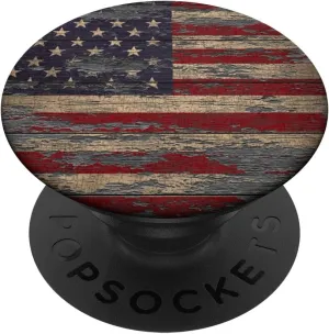 American Flag Weathered PopSockets PopGrip: Swappable Grip for Phones & Tablets PopSockets Adhesive PopGrip