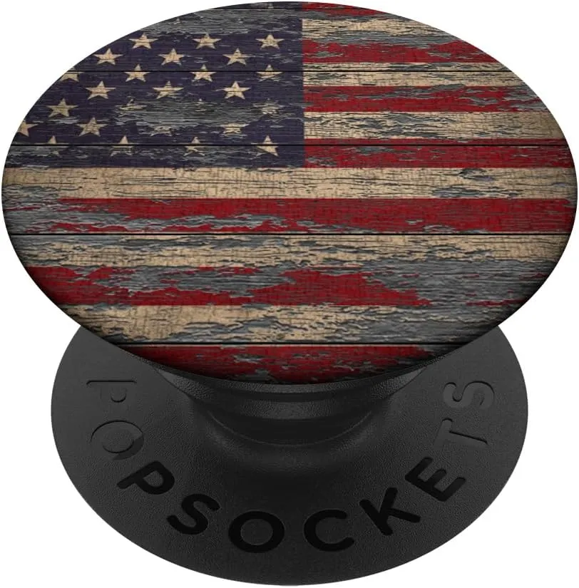 American Flag Weathered PopSockets PopGrip: Swappable Grip for Phones & Tablets PopSockets Adhesive PopGrip