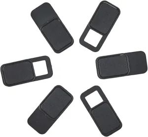 Artibetter 6-Pack Privacy Cover Webcam for Laptop Tablet Phone Metal Oval Slider Shutter Black Protect from Hackers
