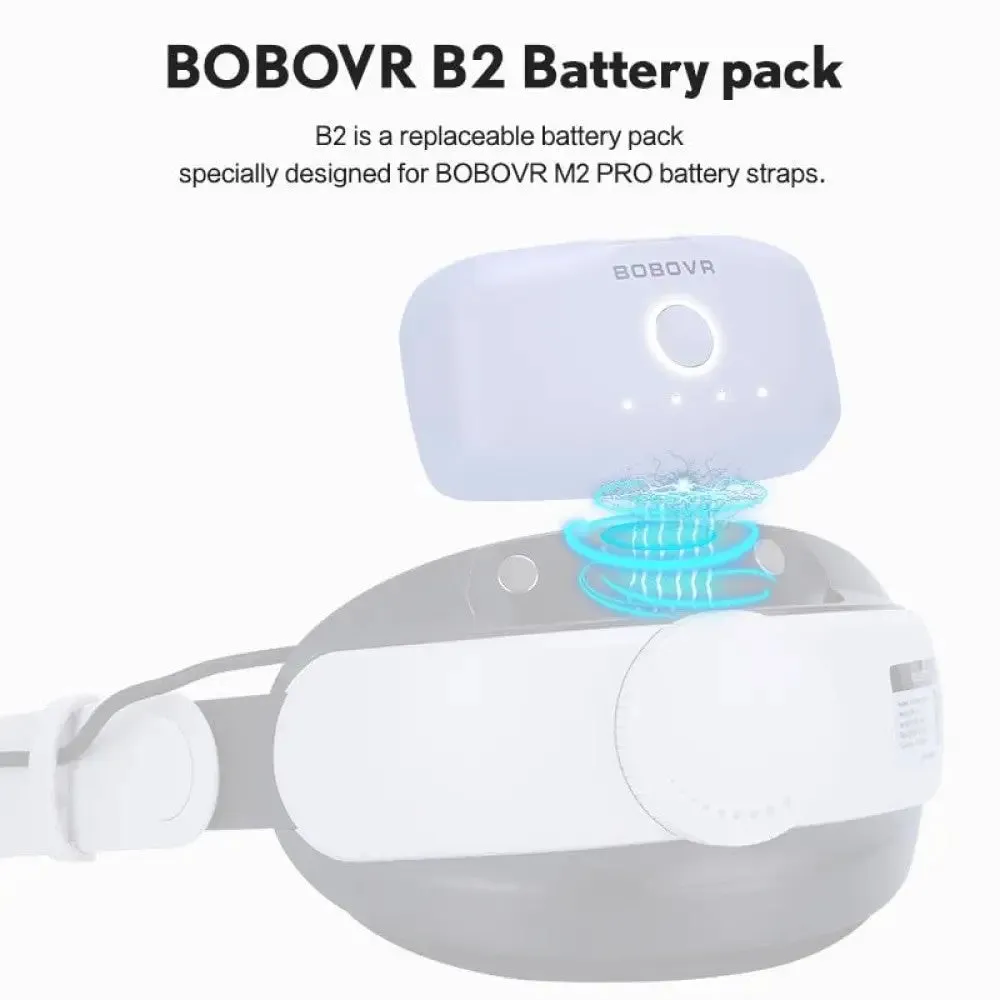 B2 5200mah Magnetic Battery Connections Pack for M2 Pro Quest 2 Increase About 3 Hrs Time