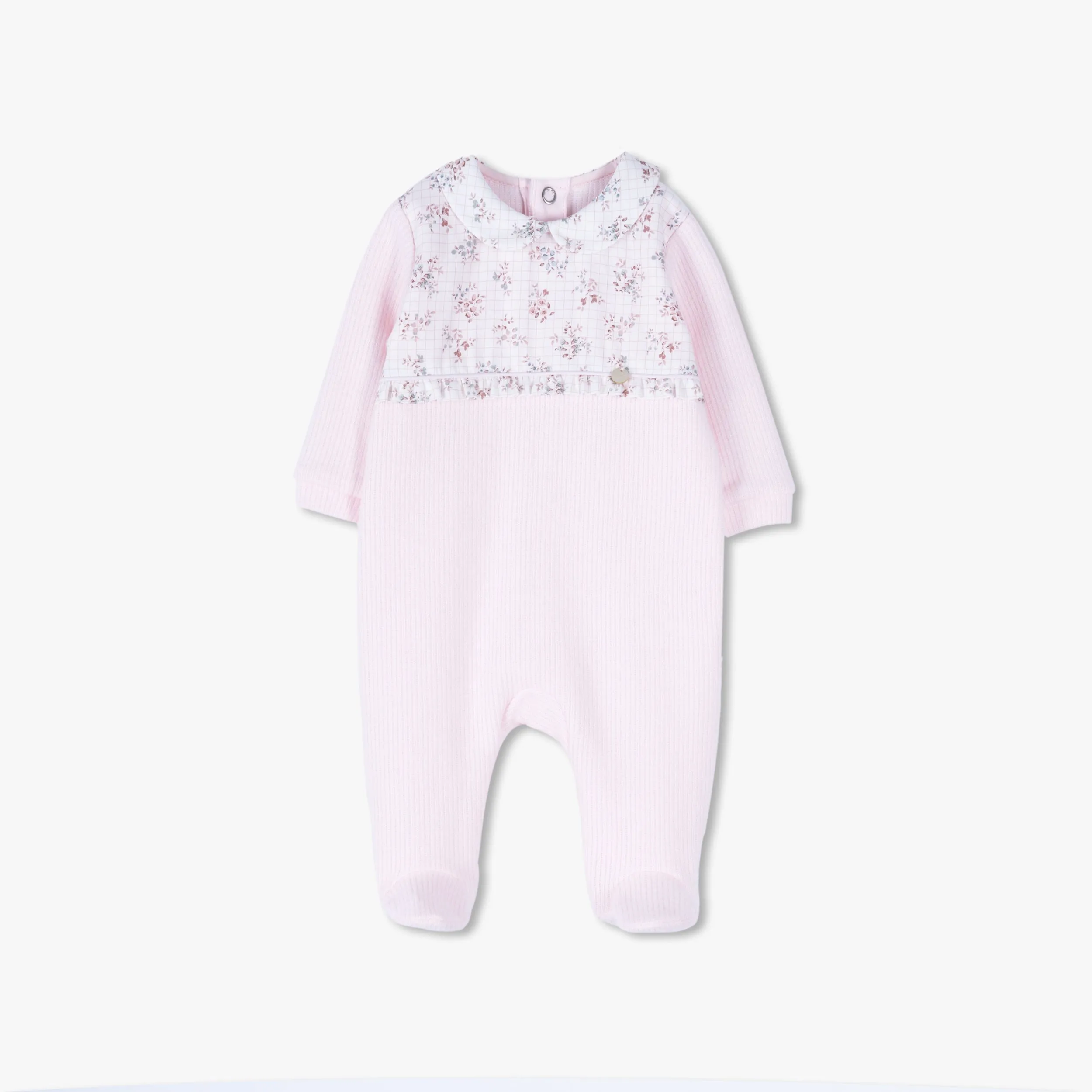 Babygrow - Ribbed Floral Set