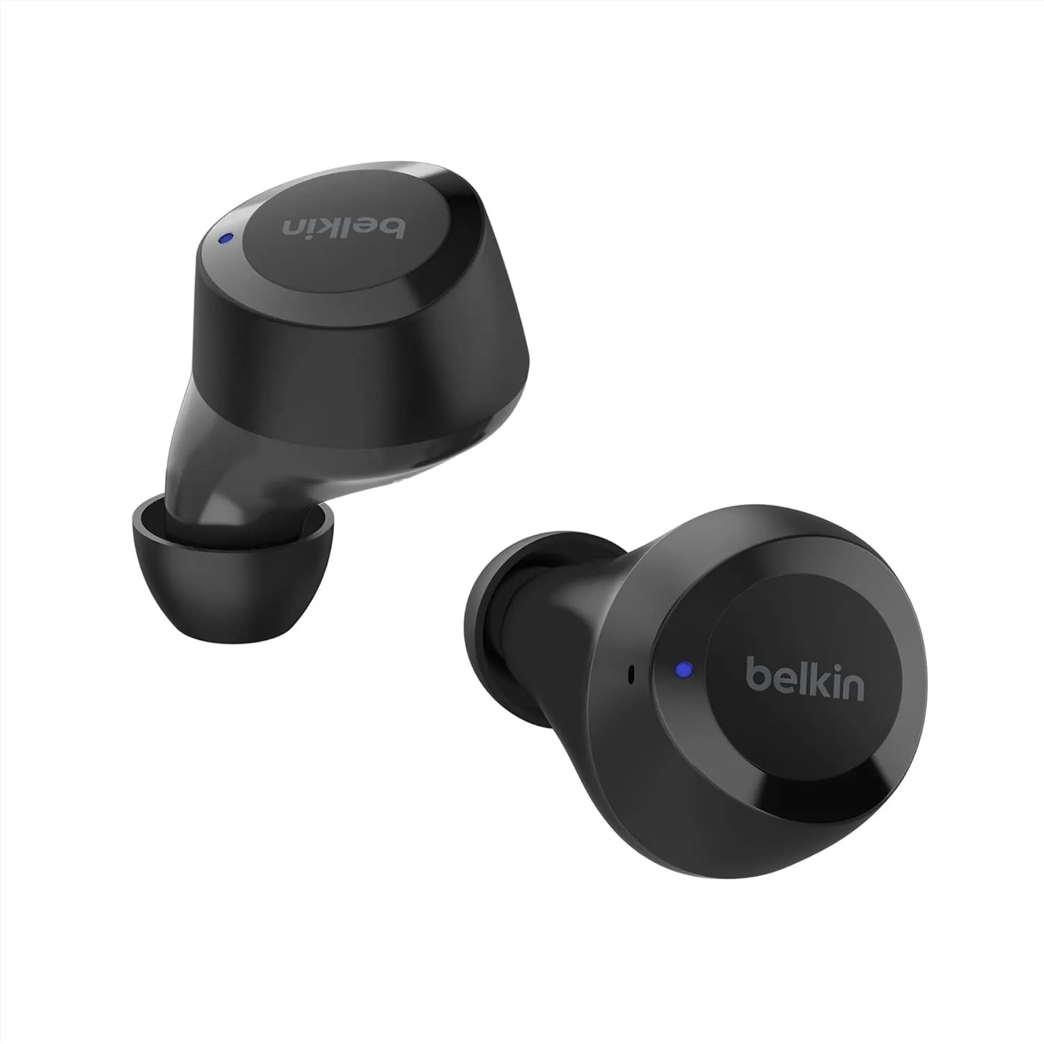 Belkin SoundForm Bolt True Wireless Earbuds, Wireless Charging, IPX4 Sweat and Water-Resistant, USB-C, Up to 28 Hours of Battery Life for Apple iPhone, Samsung Galaxy, Google Pixel, and More - Black