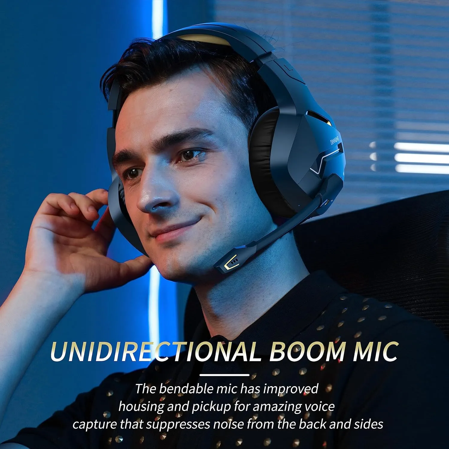 BINNUNE Wireless Gaming Headset with 2.4GHz for PS5, PS4, PC, Switch, FPS Gamers, 120Hrs  Bluetooth 5.3 Gaming Headsets with Noise Canceling Mic, 50MM Headphones for Laptop, Mobile, Mac