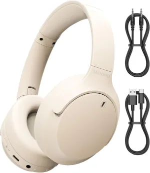 Bluetooth Over Ear Headphones, Foldable and Rotatable Wireless Wired ANC Headphones with Microphone for Cell Phone, Computer, Laptop, 150 Hours Playtime, Bluetooth 5.3v, 38ms Low Latency