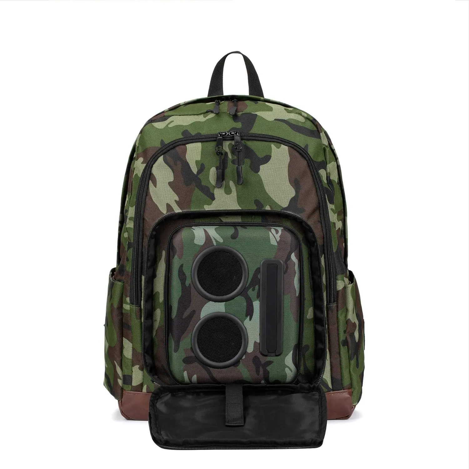 Bluetooth Speaker Backpack with 20-Watt Speakers & Subwoofer for Parties/Festivals/Beach/. Rechargeable, Works with iPhone & Android (Camouflage, Latest Premium Edition)