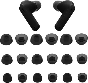 BLUEWALL Ear Tips Compatible with JBL Tune 230NC Earbuds, S/M/L Sizes Soft Silicon Earbuds Tips Replacement Eartips Compatible with JBL Tune 230NC 9 Pairs Gray